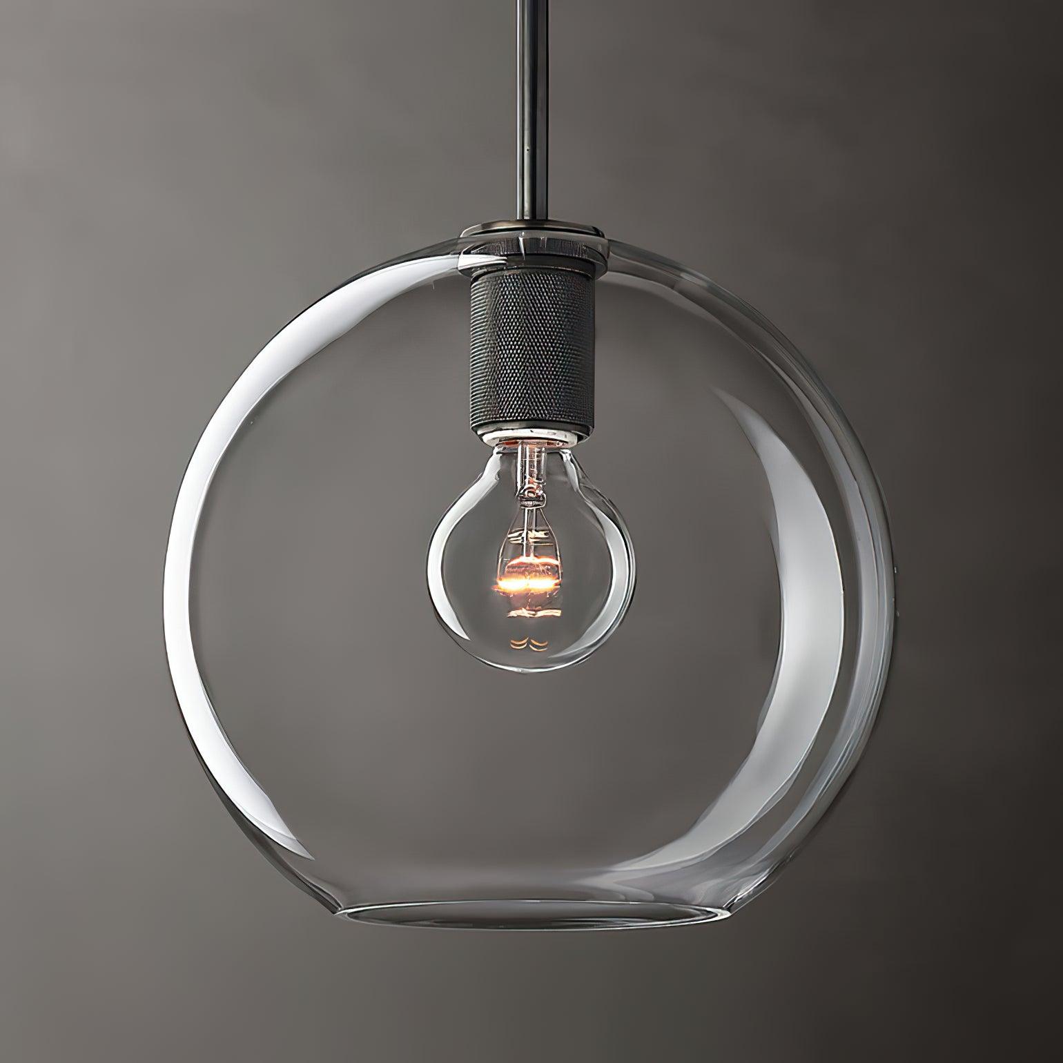Glass Shade Brass Pendant Light For Kitchen Or Dining